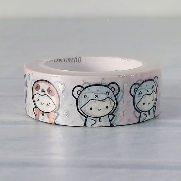 Rainbow Animal Emotis 2.0 15mm Washi Tape | TheCoffeeMonsterzCo TCMC - Picture 1 of 3